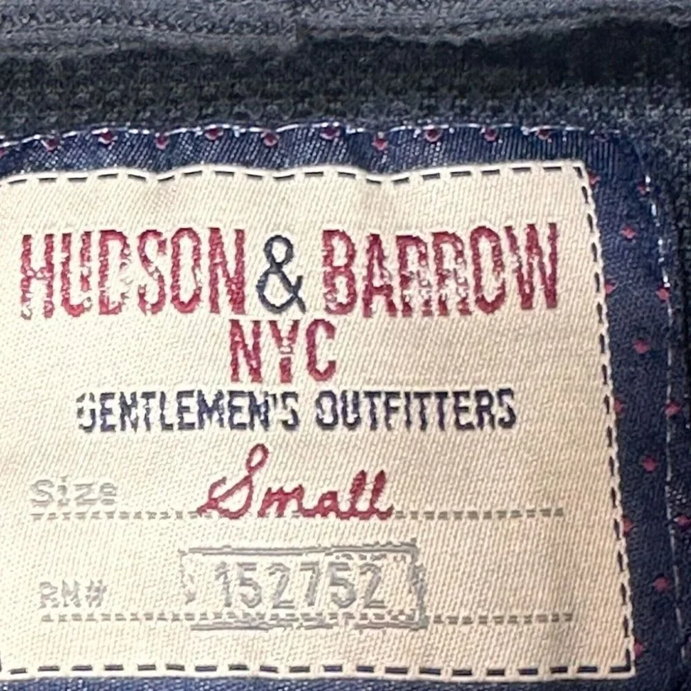 Hudson & Barrow Men's Colorblock Hoodie Small‎ Black/Gray Cotton/Polyester Blend - Picture 2 of 7